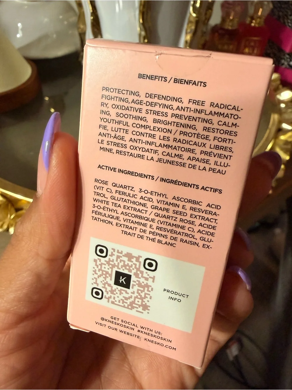 KNESKO Skin Rose Quartz Antioxidant Serum — I am Love $70 10ml MSRP